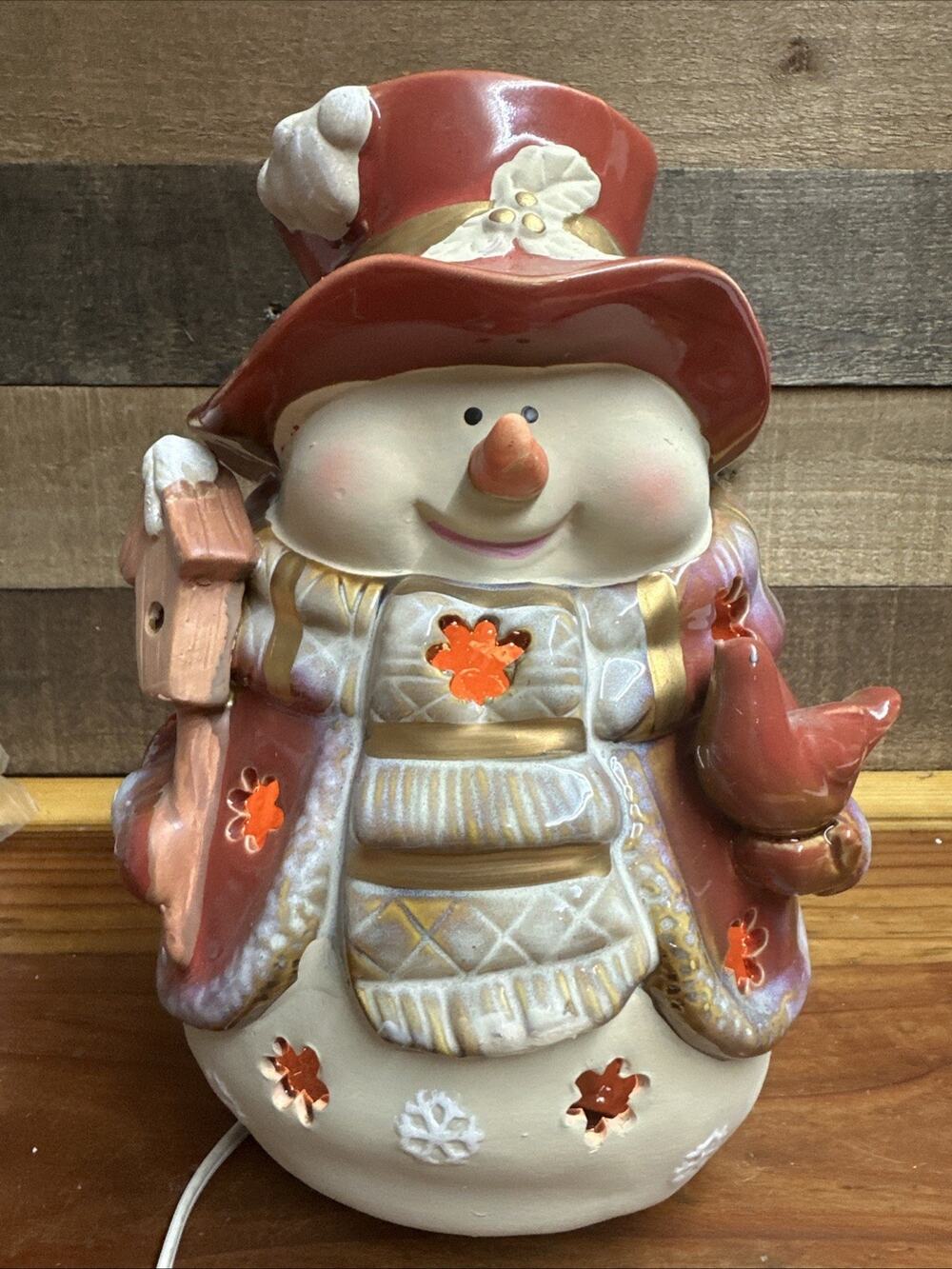 Lincolnshire Christmas Collection Snowman Night Light 10” In Box